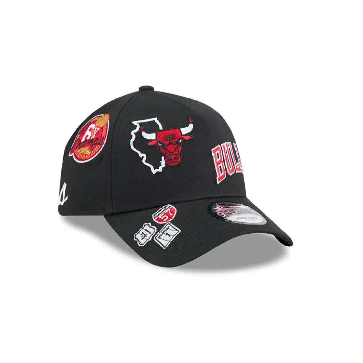 NEW ERA 9FORTY A-FRAME NBA CHICAGO BULLS ALL OVER GORRA AJUSTABLE NEGRA