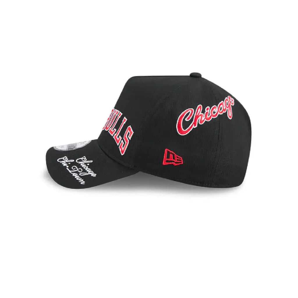 NEW ERA 9FORTY A-FRAME NBA CHICAGO BULLS ALL OVER GORRA AJUSTABLE NEGRA
