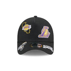 NEW ERA 9FORTY A-FRAME NBA LOS ANGELES LAKERS ALL OVER GORRA AJUSTABLE NEGRA