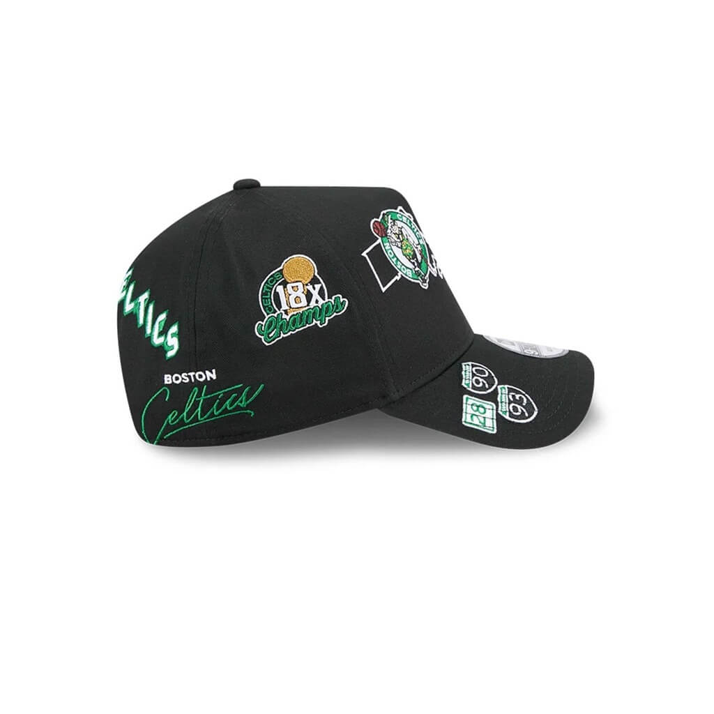 NEW ERA 9FORTY A-FRAME NBA BOSTON CELTICS ALL OVER GORRA AJUSTABLE NEGRA