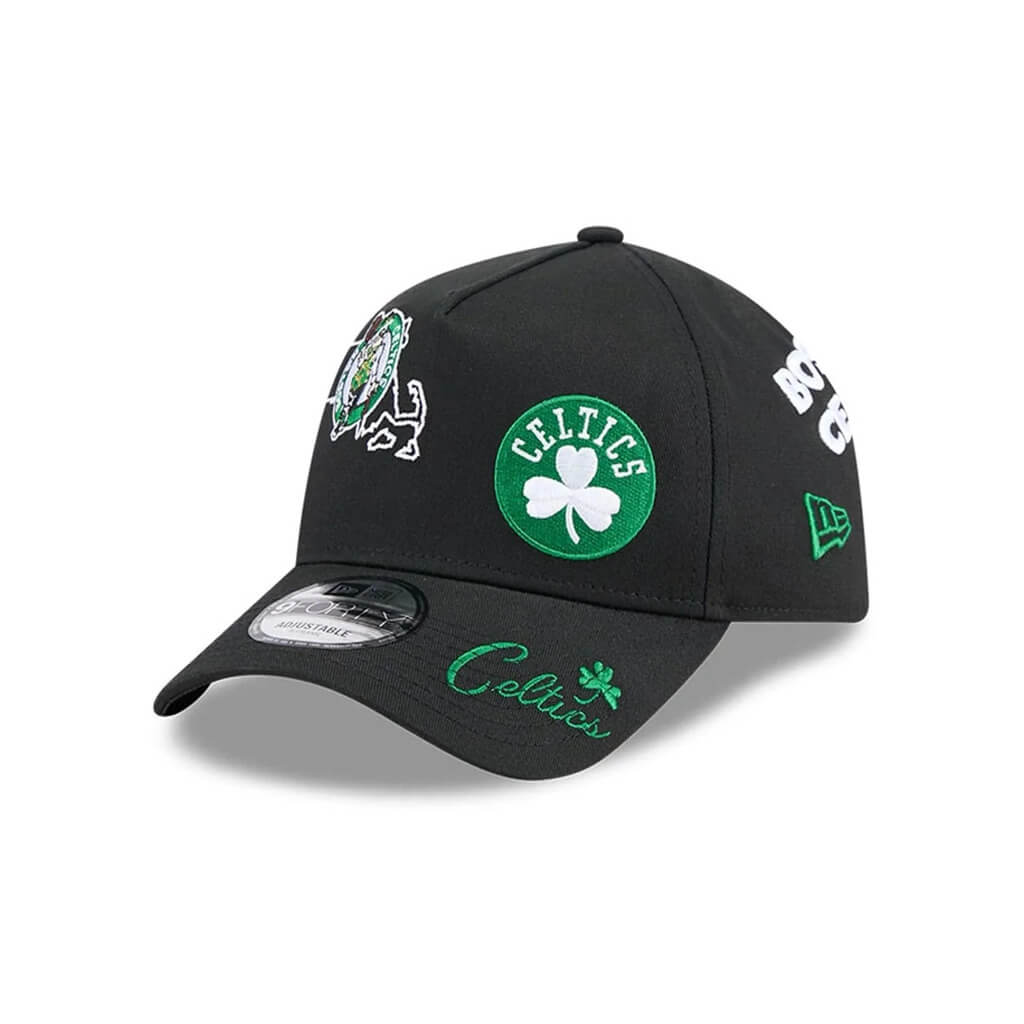 NEW ERA 9FORTY A-FRAME NBA BOSTON CELTICS ALL OVER GORRA AJUSTABLE NEGRA