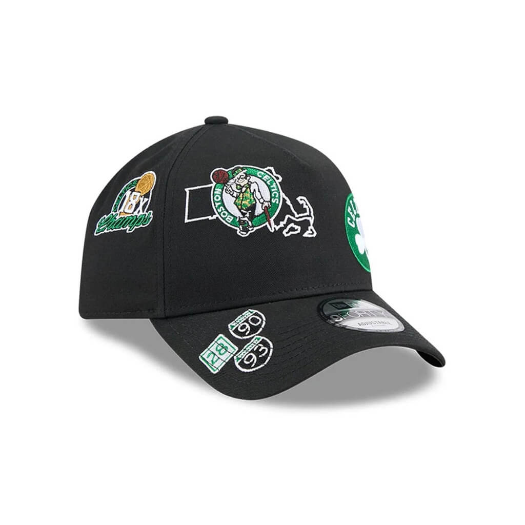 NEW ERA 9FORTY A-FRAME NBA BOSTON CELTICS ALL OVER GORRA AJUSTABLE NEGRA