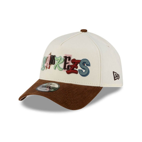 NEW ERA 9FORTY A-FRAME MLB NEW YORK YANKEES DIY NOTE GORRA AJUSTABLE CAFE