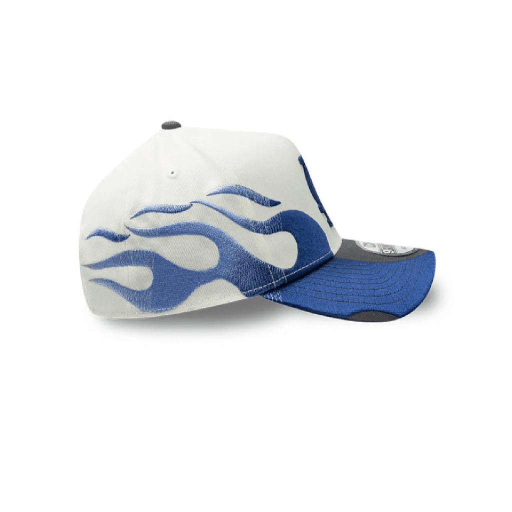 NEW ERA 9FORTY A-FRAME MLB LOS ANGELES DODGERS FLAME GORRA AJUSTABLE BLANCA