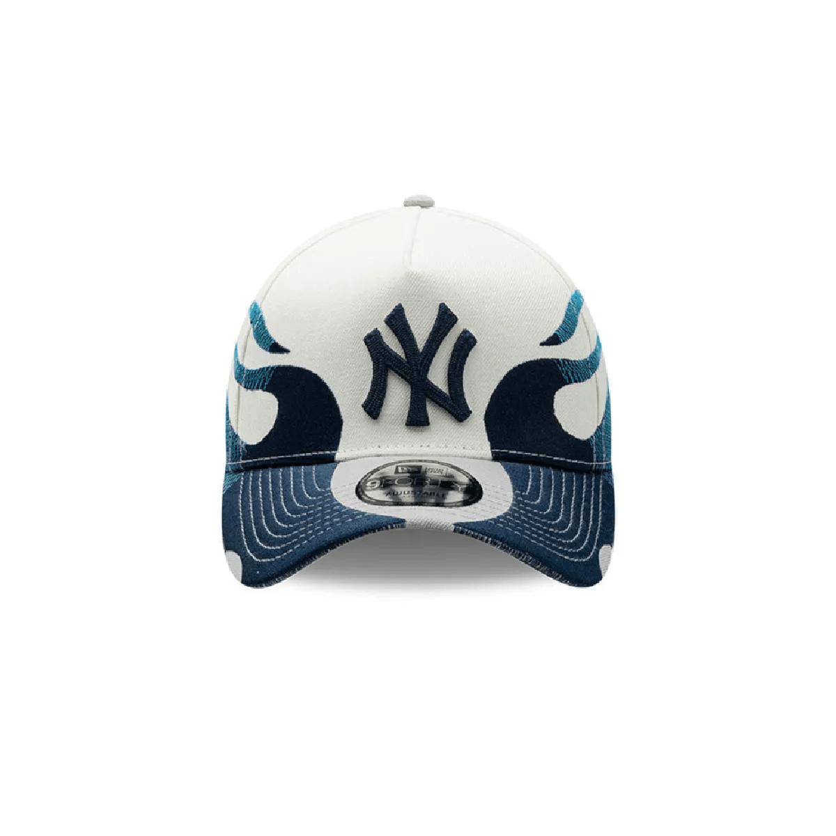 NEW ERA 9FORTY A-FRAME MLB NEW YORK YANKEES FLAME GORRA AJUSTABLE BLANCA