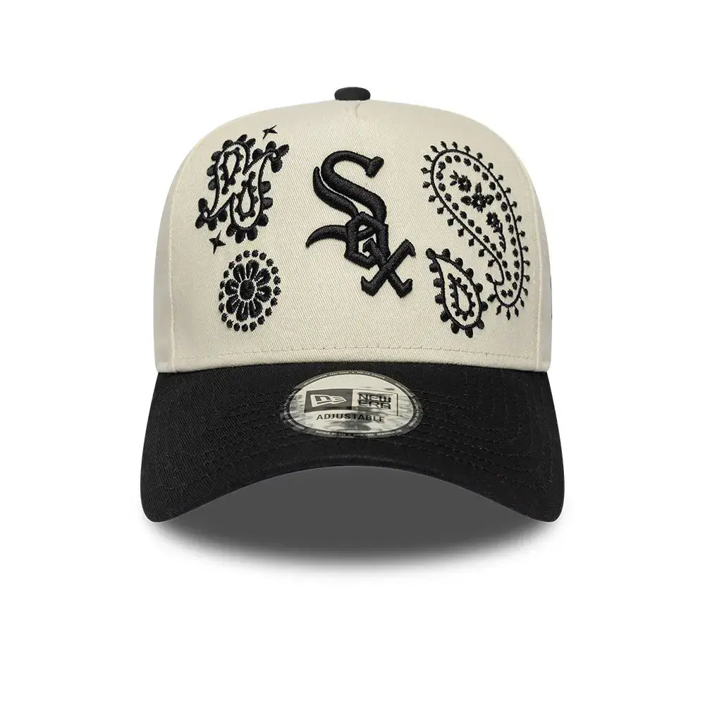 NEW ERA 9FORTY E-FRAME MLB CHICAGO WHITE SOX PAISLEY GORRA AJUSTABLE NEGRA