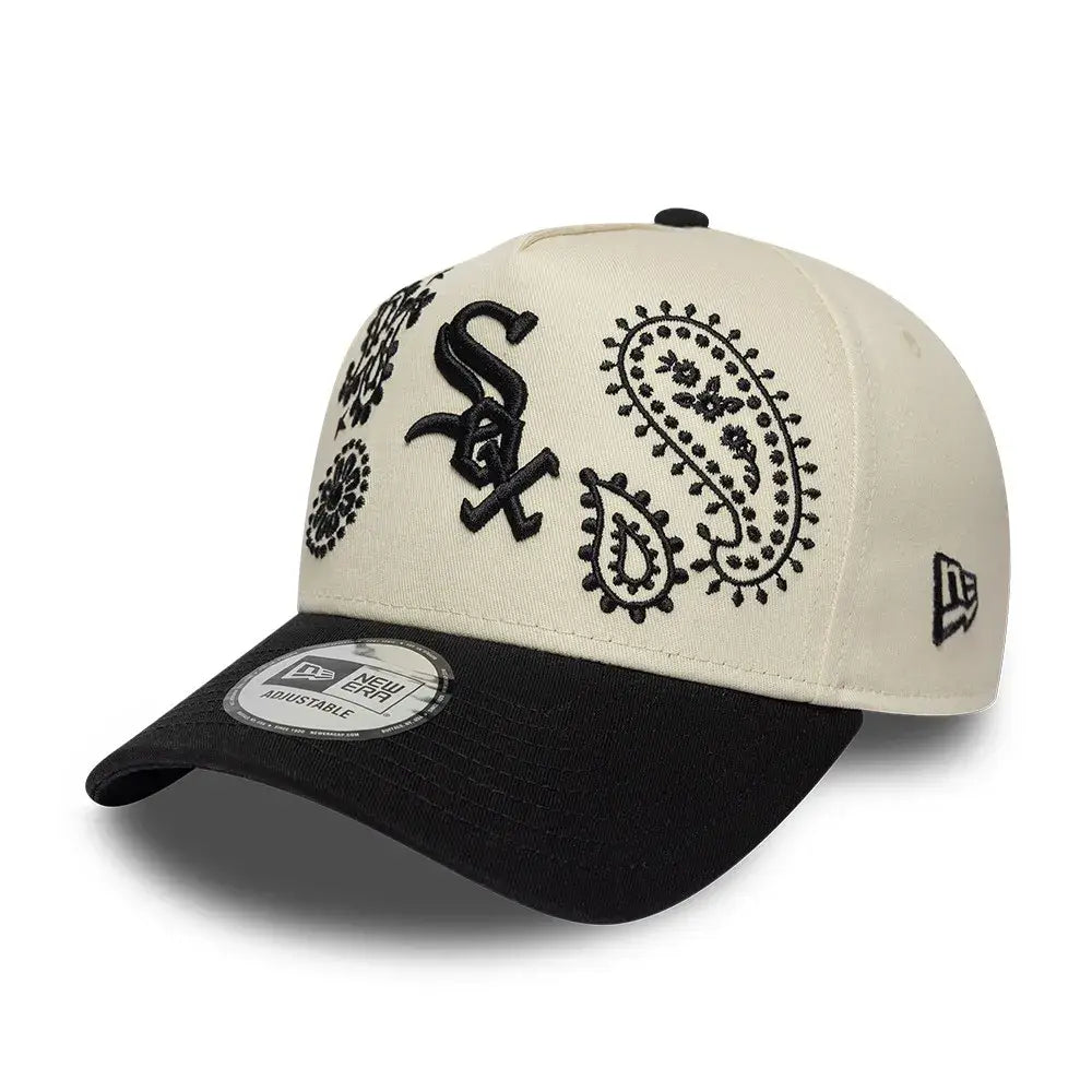 NEW ERA 9FORTY E-FRAME MLB CHICAGO WHITE SOX PAISLEY GORRA AJUSTABLE NEGRA