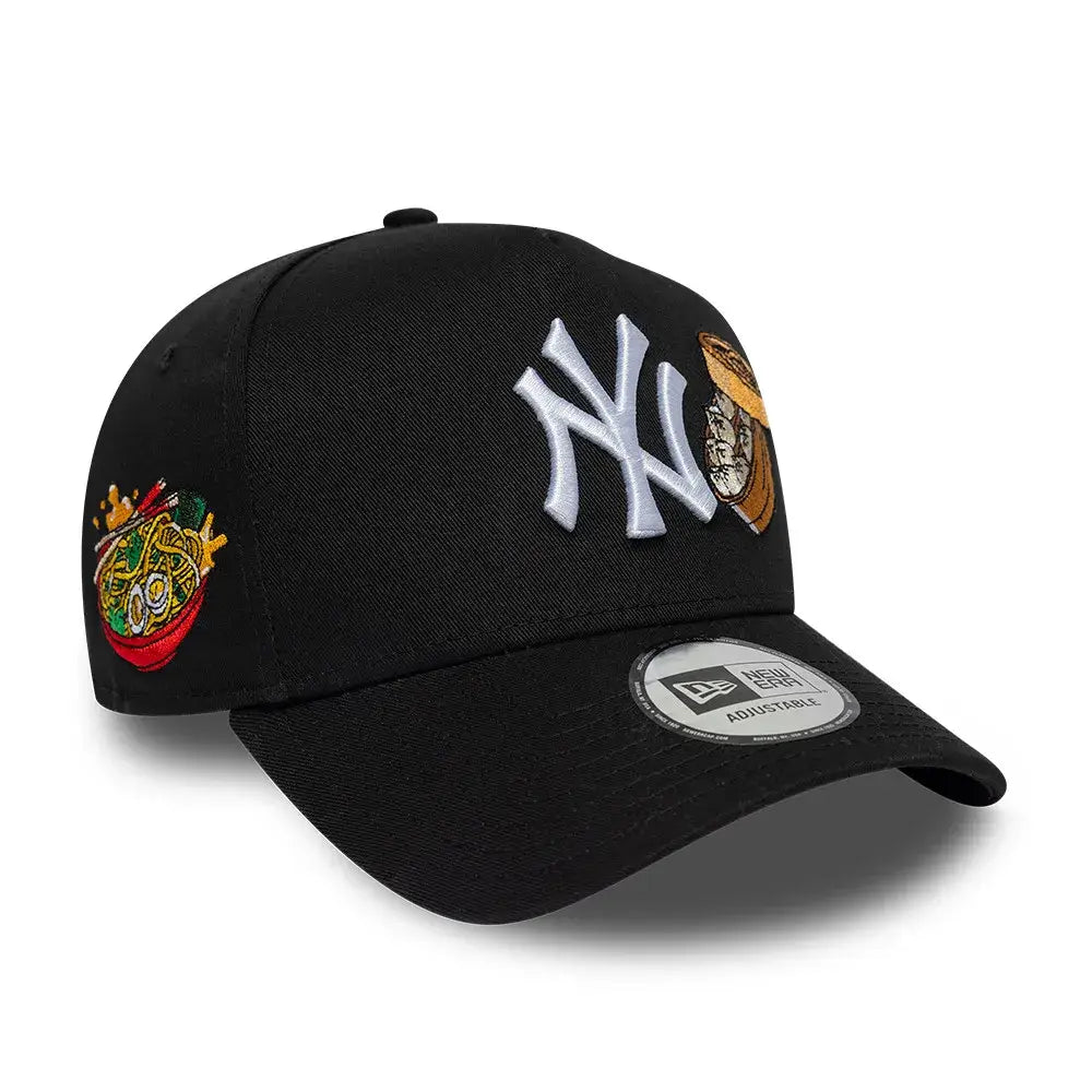 NEW ERA 9FORTY E-FRAME MLB NEW YORK YANKEES FOOD GORRA AJUSTABLE NEGRA
