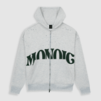 MONOIC TUTTO BENE 2 DOUBLE ZIP MONOIC BUZO GRIS JASPÉ