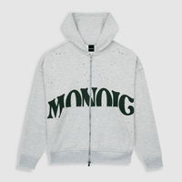 MONOIC TUTTO BENE 2 DOUBLE ZIP MONOIC BUZO GRIS JASPÉ