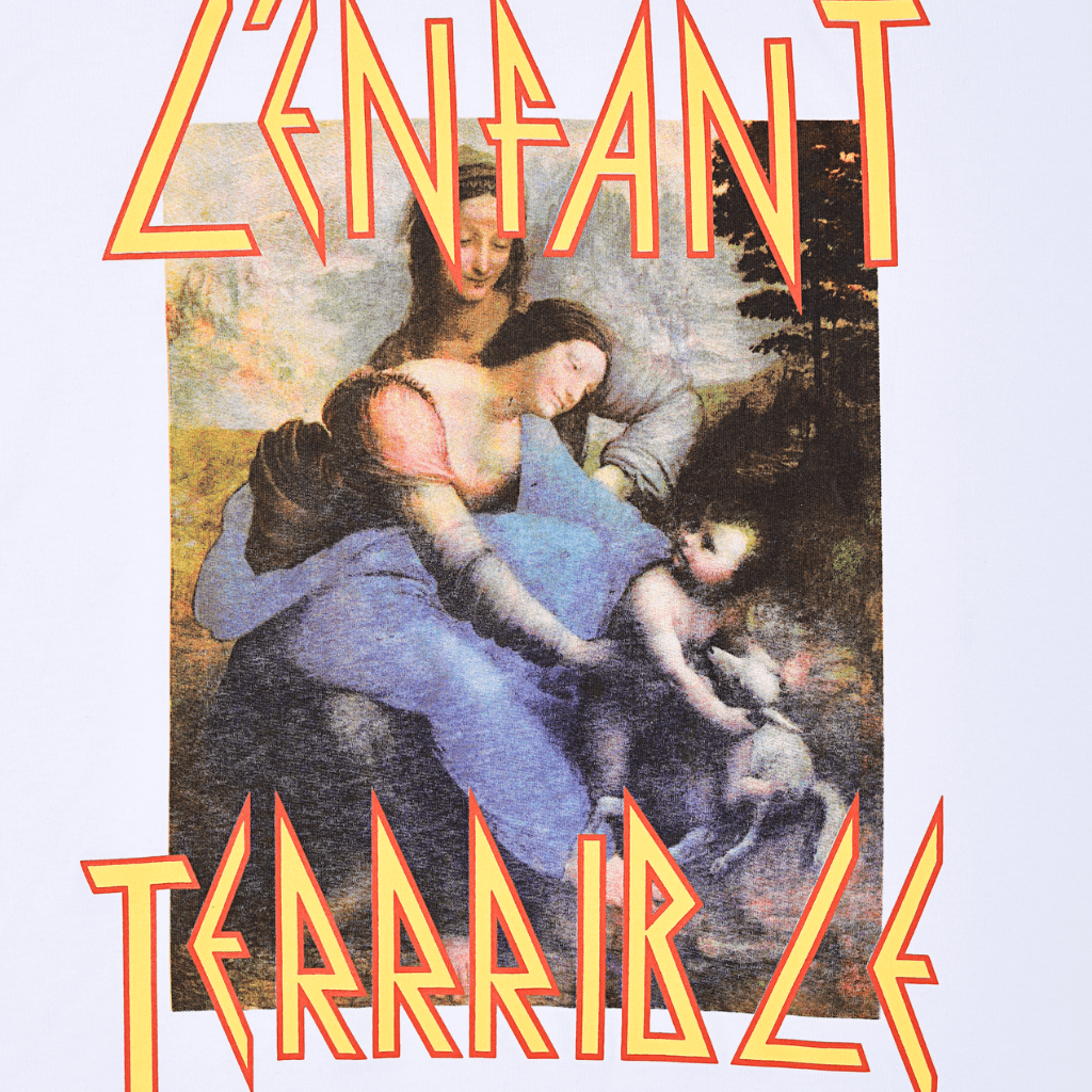 SINNERS FREE JESUS L'ENFANT TERRIBLE CAMISETA OVERSIZE BLANCA