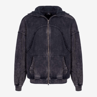 CULTUREWISE TWO STROKE SAINTS BUZOS DE CIERRE OVERSIZED TWO STROKE NEGRO