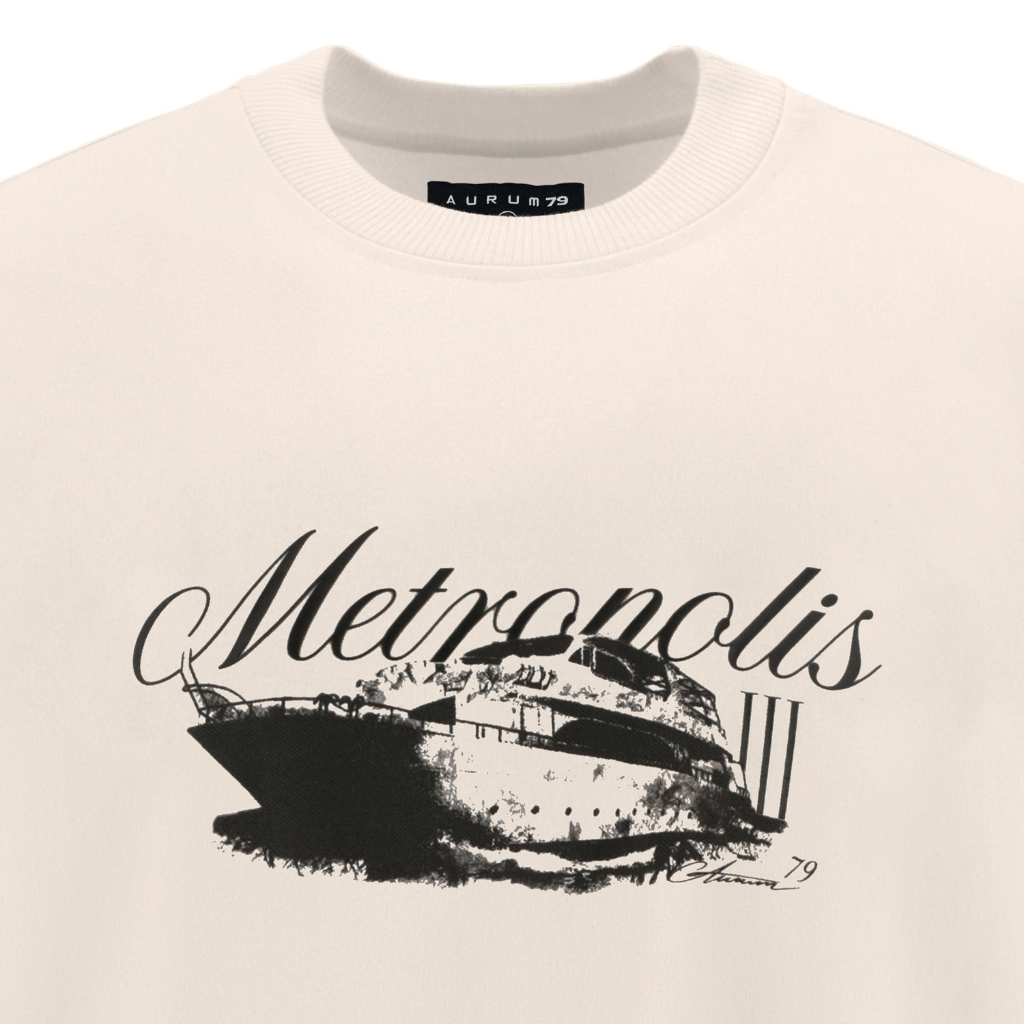 AURUM METROPOLIS III METROBOAT CAMISETA OVERSIZED BEIGE