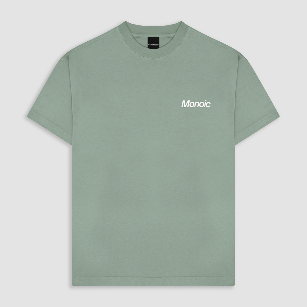 MONOIC TIMELESS V2 CAMISETA LOGO OVERSIZED VERDE MENTA