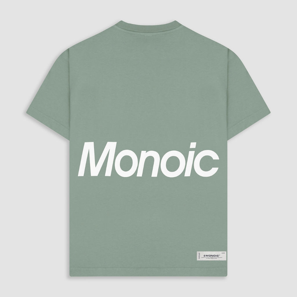 MONOIC TIMELESS V2 CAMISETA LOGO OVERSIZED VERDE MENTA