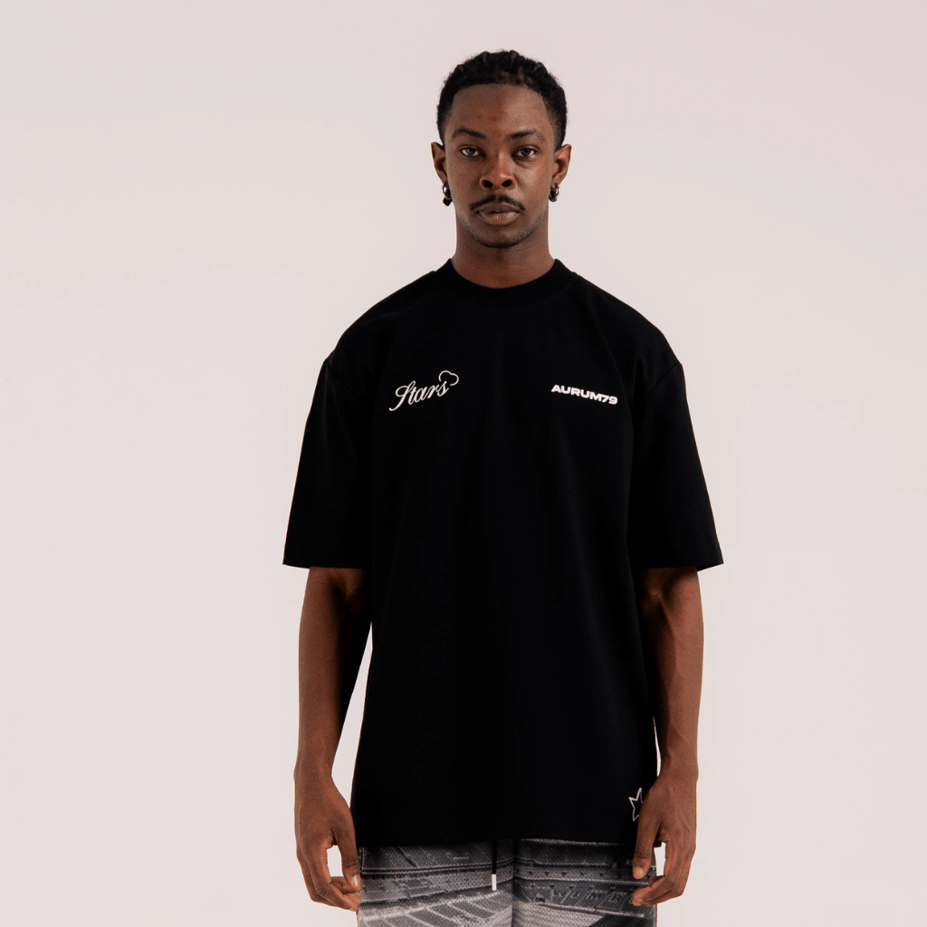 AURUM STARS I GODS PLAN CAMISETA OVERSIZED NEGRA