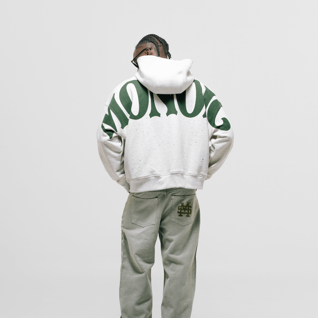 MONOIC TUTTO BENE 2 DOUBLE ZIP MONOIC BUZO GRIS JASPÉ