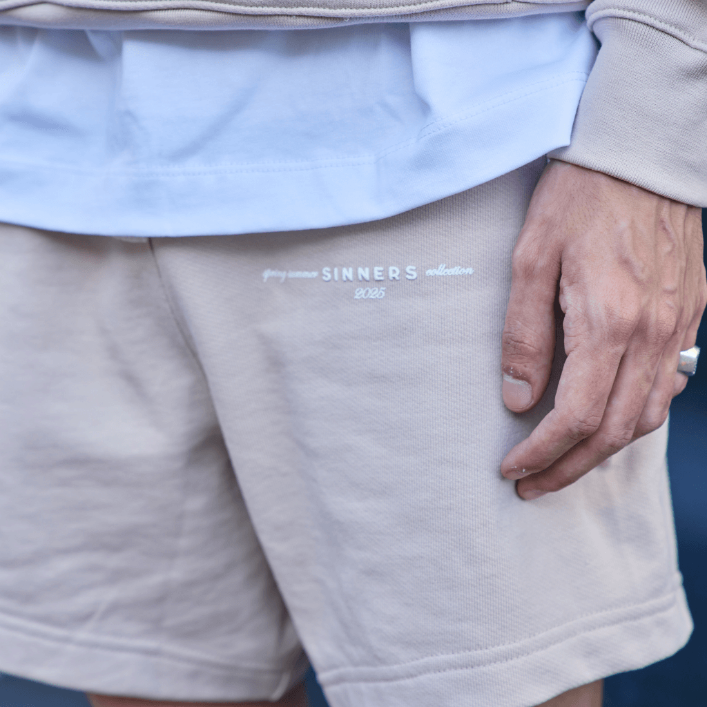 SINNERS GARMENTS SHORTS DE ALGODON BEIGE