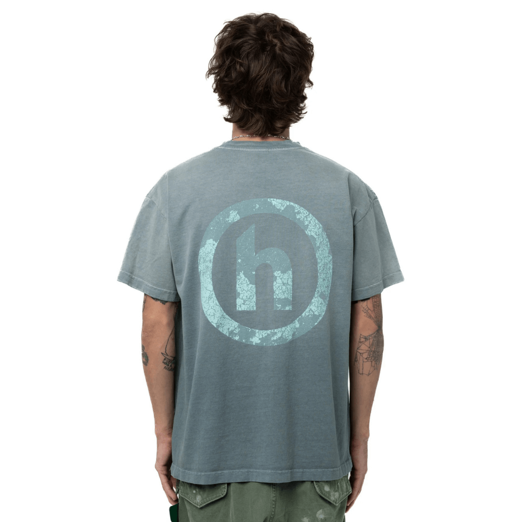 HIDDEN VINTAGE CRACKED LOGO CAMISETA AZUL