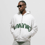 MONOIC TUTTO BENE 2 DOUBLE ZIP MONOIC BUZO GRIS JASPÉ