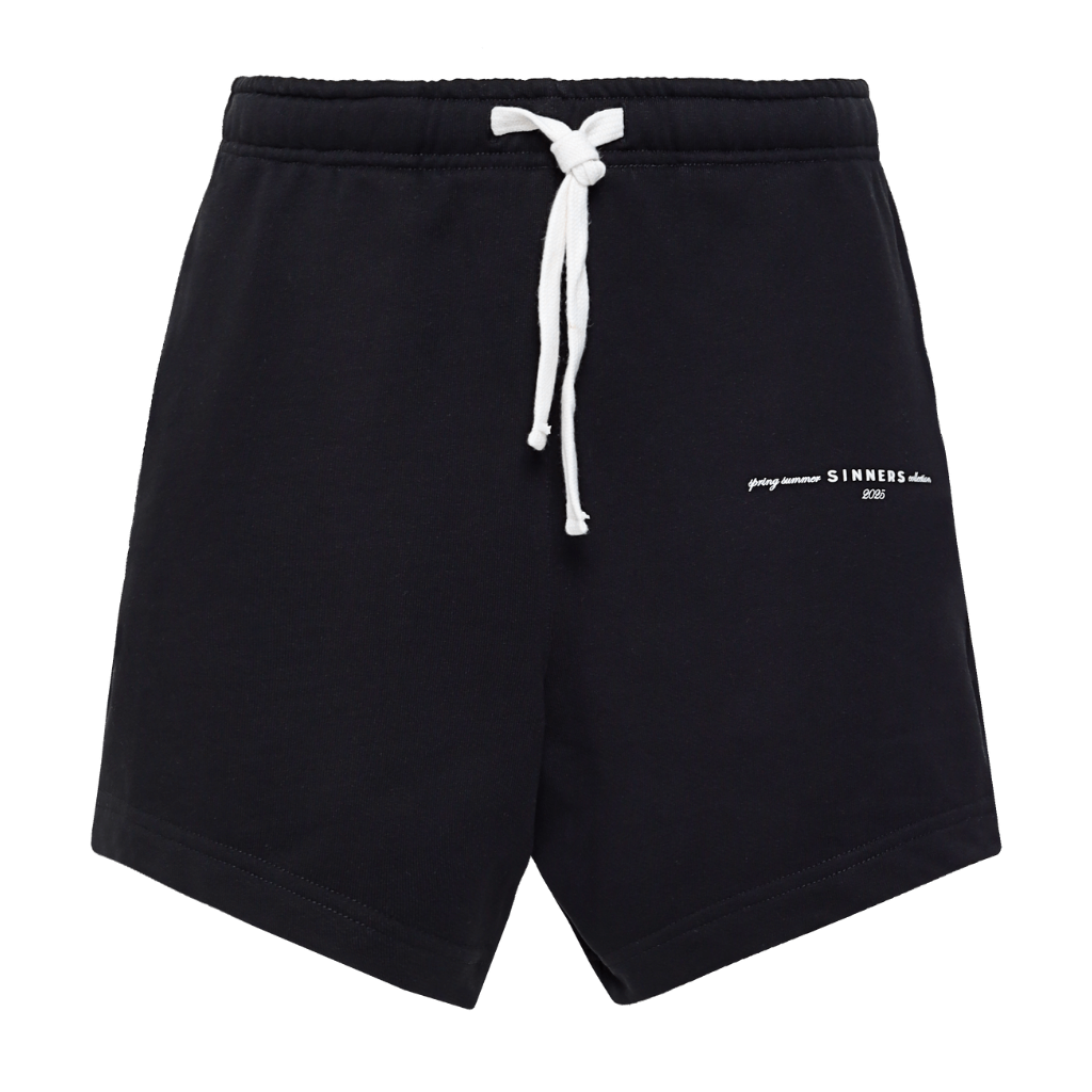 SINNERS GARMENTS SHORTS DE ALGODON NEGROS