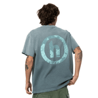HIDDEN VINTAGE CRACKED LOGO CAMISETA AZUL