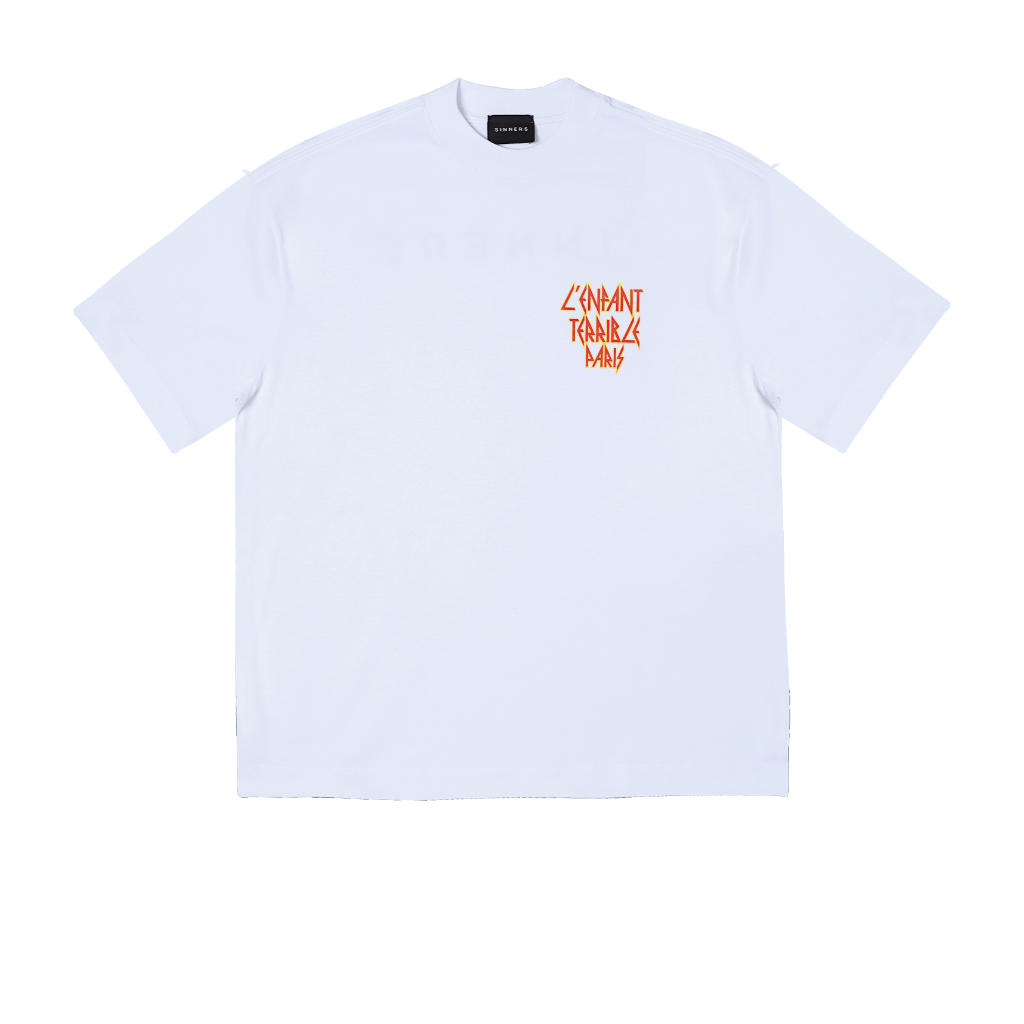 SINNERS FREE JESUS DEF SINNERS CAMISETA OVERSIZE BLANCA
