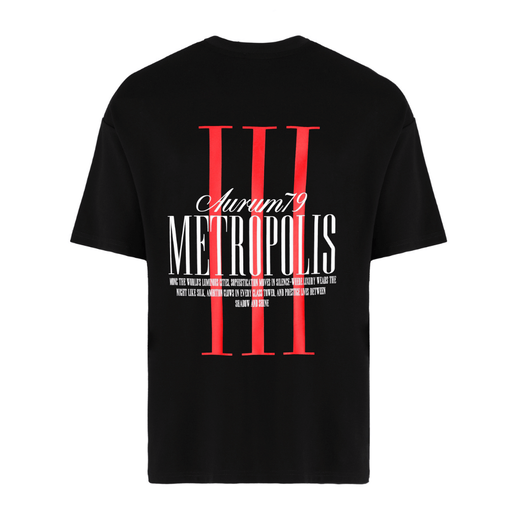 AURUM METROPOLIS III METROPOLIS III CAMISETA OVERSIZED NEGRA