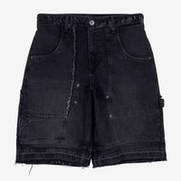 CULTUREWISE TWO STROKE SAINTS SHORTS STRAIGTH DENIM NEGRA