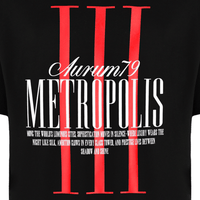 AURUM METROPOLIS III METROPOLIS III CAMISETA OVERSIZED NEGRA