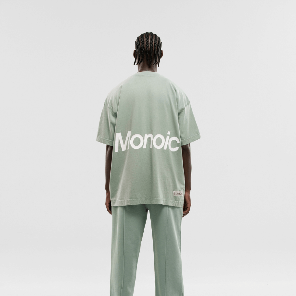 MONOIC TIMELESS V2 CAMISETA LOGO OVERSIZED VERDE MENTA