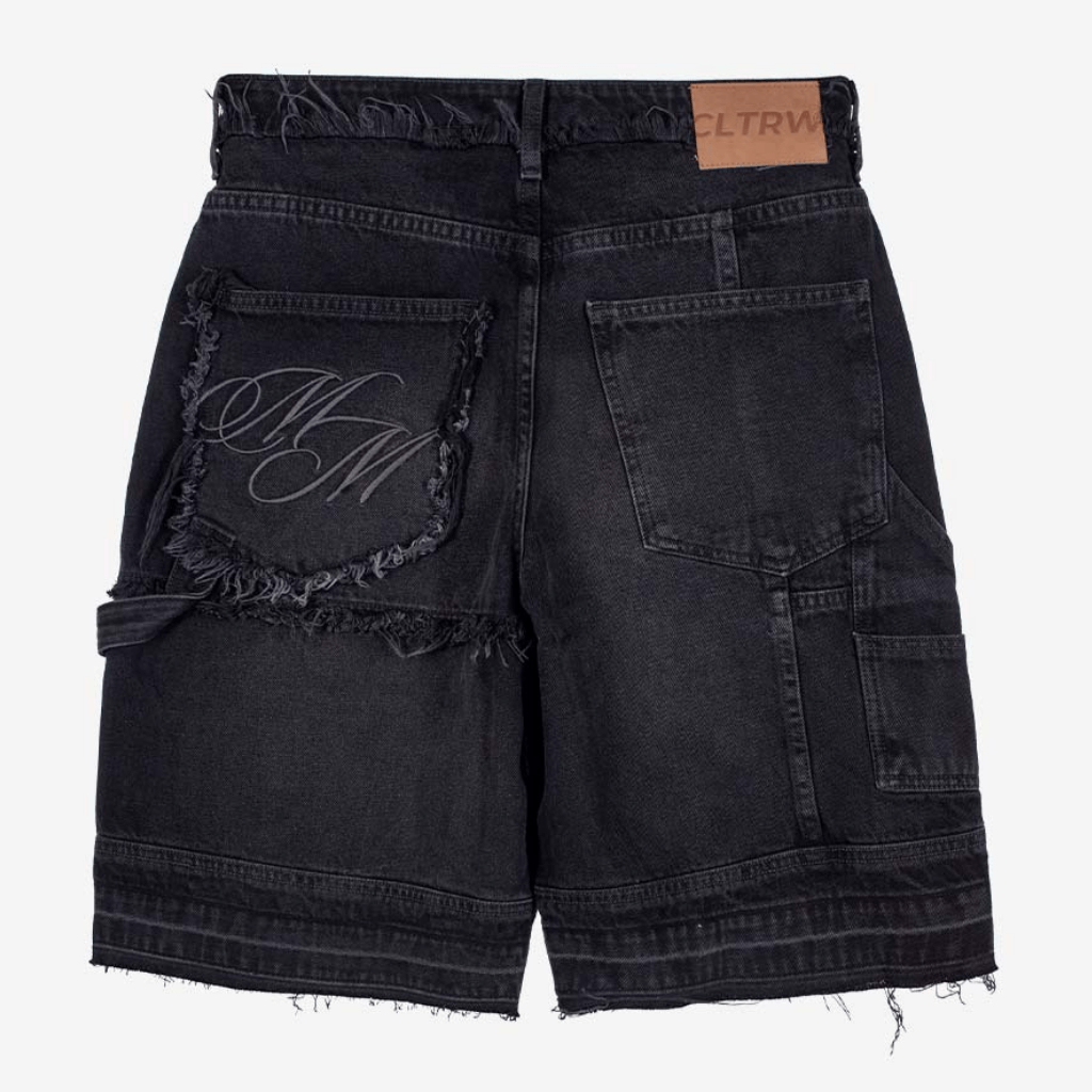 CULTUREWISE TWO STROKE SAINTS SHORTS STRAIGTH DENIM NEGRA