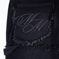 CULTUREWISE TWO STROKE SAINTS SHORTS STRAIGTH DENIM NEGRA