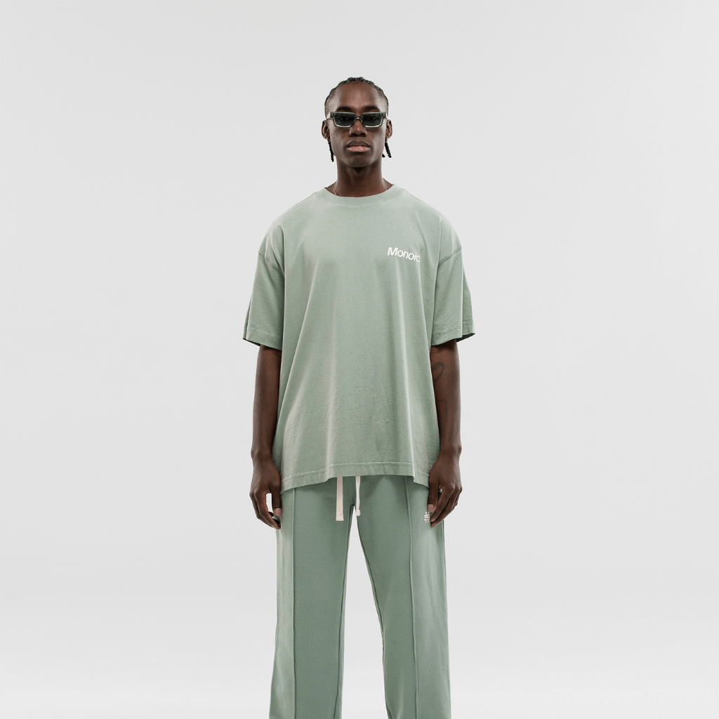 MONOIC TIMELESS V2 CAMISETA LOGO OVERSIZED VERDE MENTA