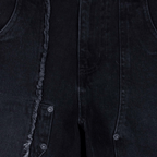 CULTUREWISE TWO STROKE SAINTS SHORTS STRAIGTH DENIM NEGRA