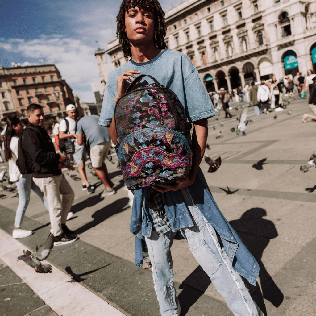 MORRAL SPRAYGROUND EMBROIDERED DRAGONS DLX BACKPACK