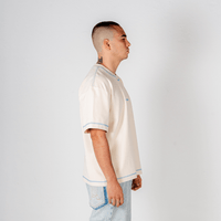 AURUM RACING STARS CAMISETA SIGNATURE BLUE SEAMS BEIGE