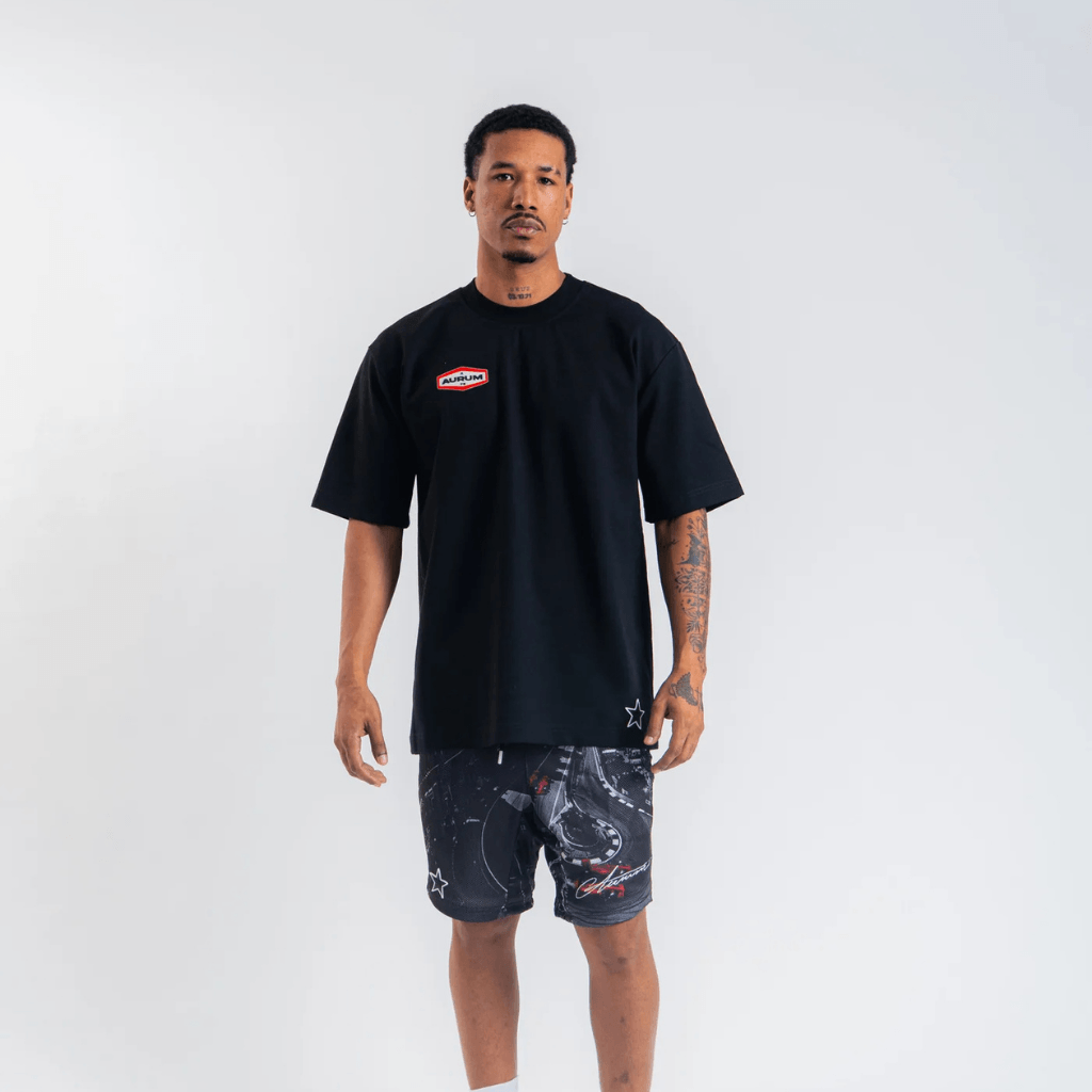 AURUM STARS II CHAMPAGNE CAMISETA OVERSIZED NEGROS