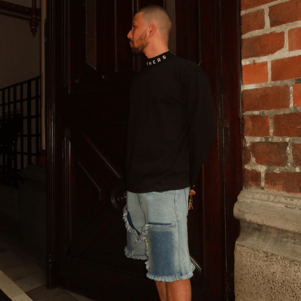 SINNERS LES MACONS LONG SLEEVE CAMISETA BASICA MANGA LARGA NEGRA