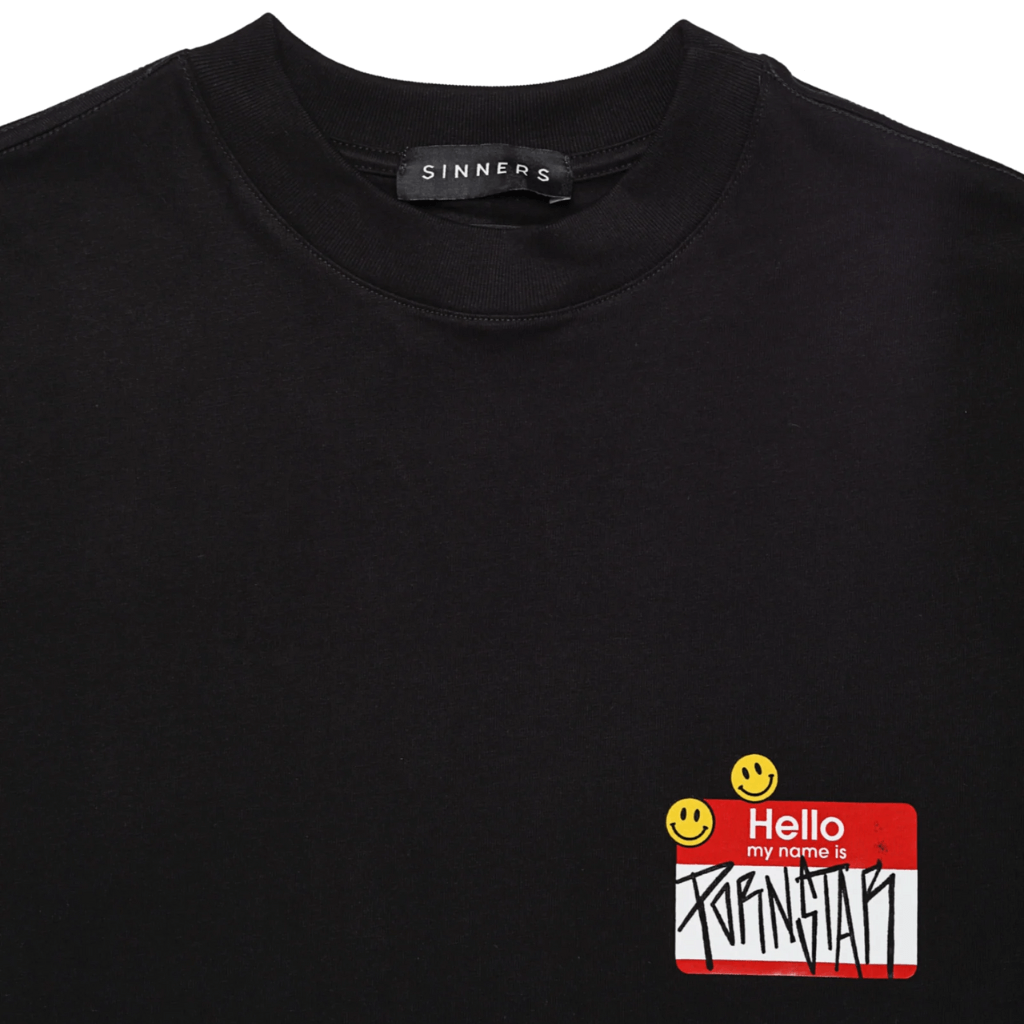 SINNERS P*RNSTAR CAMISETA OVERSIZED NEGRA