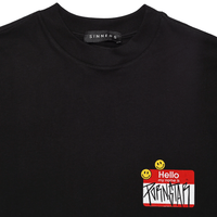 SINNERS P*RNSTAR CAMISETA OVERSIZED NEGRA