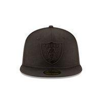 NEW ERA 59FIFTY NFL LAS VEGAS RAIDERS BLACK ON BLACK GORRA CERRADA NEGRA