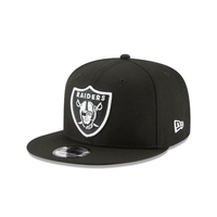 NEW ERA 9FIFTY NFL LAS VEGAS RAIDERS BLACK WHITE COLLECTION GORRA AJUSTABLE NEGRA