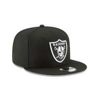 NEW ERA 9FIFTY NFL LAS VEGAS RAIDERS BLACK WHITE COLLECTION GORRA AJUSTABLE NEGRA