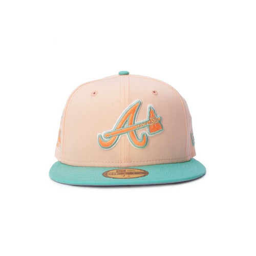 NEW ERA 59FIFTY MLB ATLANTA BRAVES PEACH PINK CLOSED CAP – Libur
