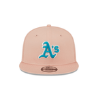 NEW ERA 9FIFTY MLB OAKLAND ATHLETICS AQUA GORRA AJUSTABLE ROSADA