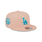 NEW ERA 9FIFTY MLB LOS ANGELES DODGERS BLUE SKY AQUA COLLECTION GORRA AJUSTABLE ROSADA
