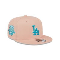 NEW ERA 9FIFTY MLB LOS ANGELES DODGERS BLUE SKY AQUA COLLECTION GORRA AJUSTABLE ROSADA