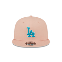 NEW ERA 9FIFTY MLB LOS ANGELES DODGERS BLUE SKY AQUA COLLECTION GORRA AJUSTABLE ROSADA