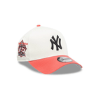 NEW ERA 9FORTY A-FRAME MLB NEW YORK YANKEES TONAL CHROME CORAL GORRA AJUSTABLE BLANCA